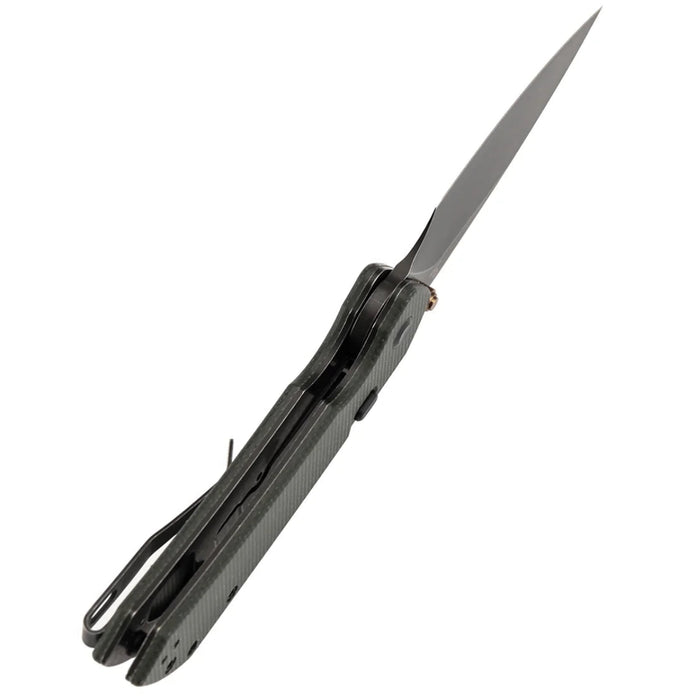 Tenable B1034H4 Fenrir (Nitro-V, Harpoon, Blackwashed, Green Micarta) Folding Knife