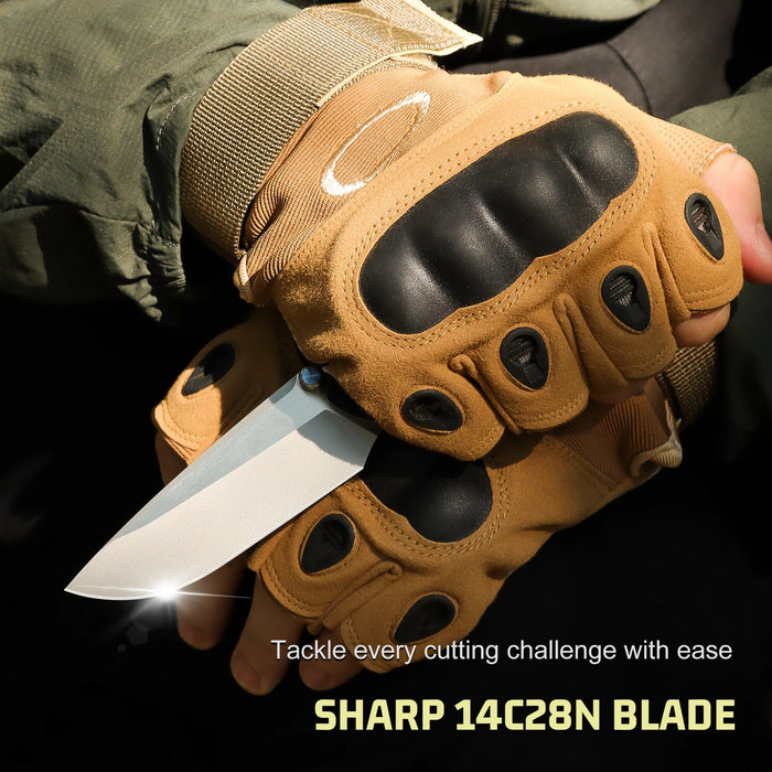 REMETTE GC103 Wild Species (14C28N, Drop Point, G10, Green) Pocket Knife