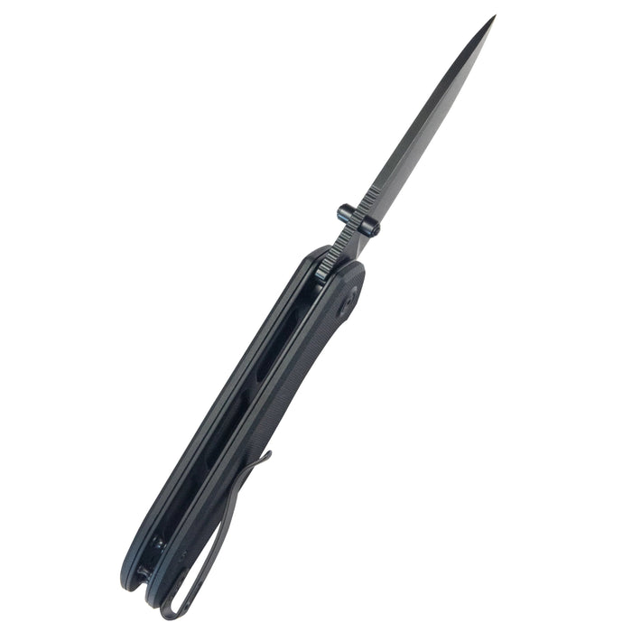 Kubey KU342E Belus (AUS-10, Drop Point, Blackwash, Black G10, Liner Lock) Folding Pocket Knife
