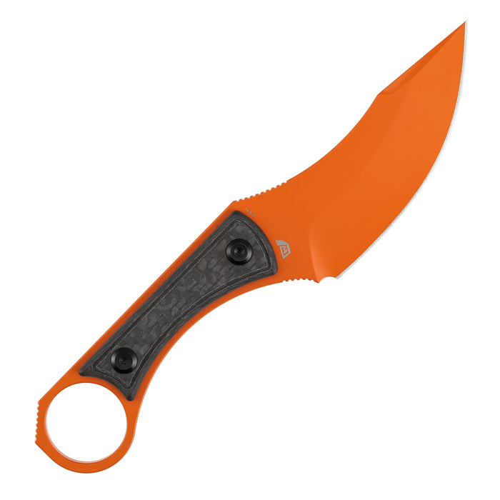 Kansept G004A92 Niko (D2, Clip Point, Orange, Carbon Fiber, Sheath) Fixed Blade Knife
