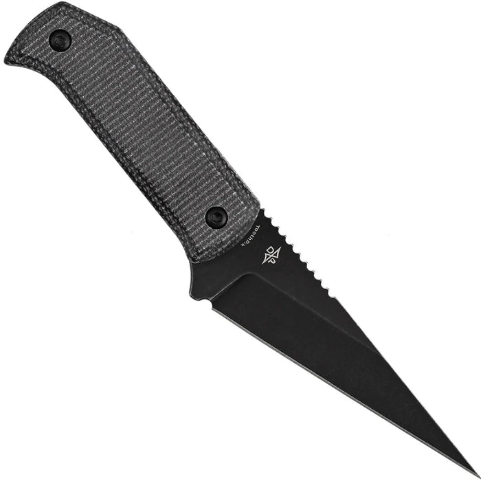 Tenable G020A4 ToothPik (14C28N, Modified Kiridashi, Blackwash, Black Micarta) Fixed Blade Knife