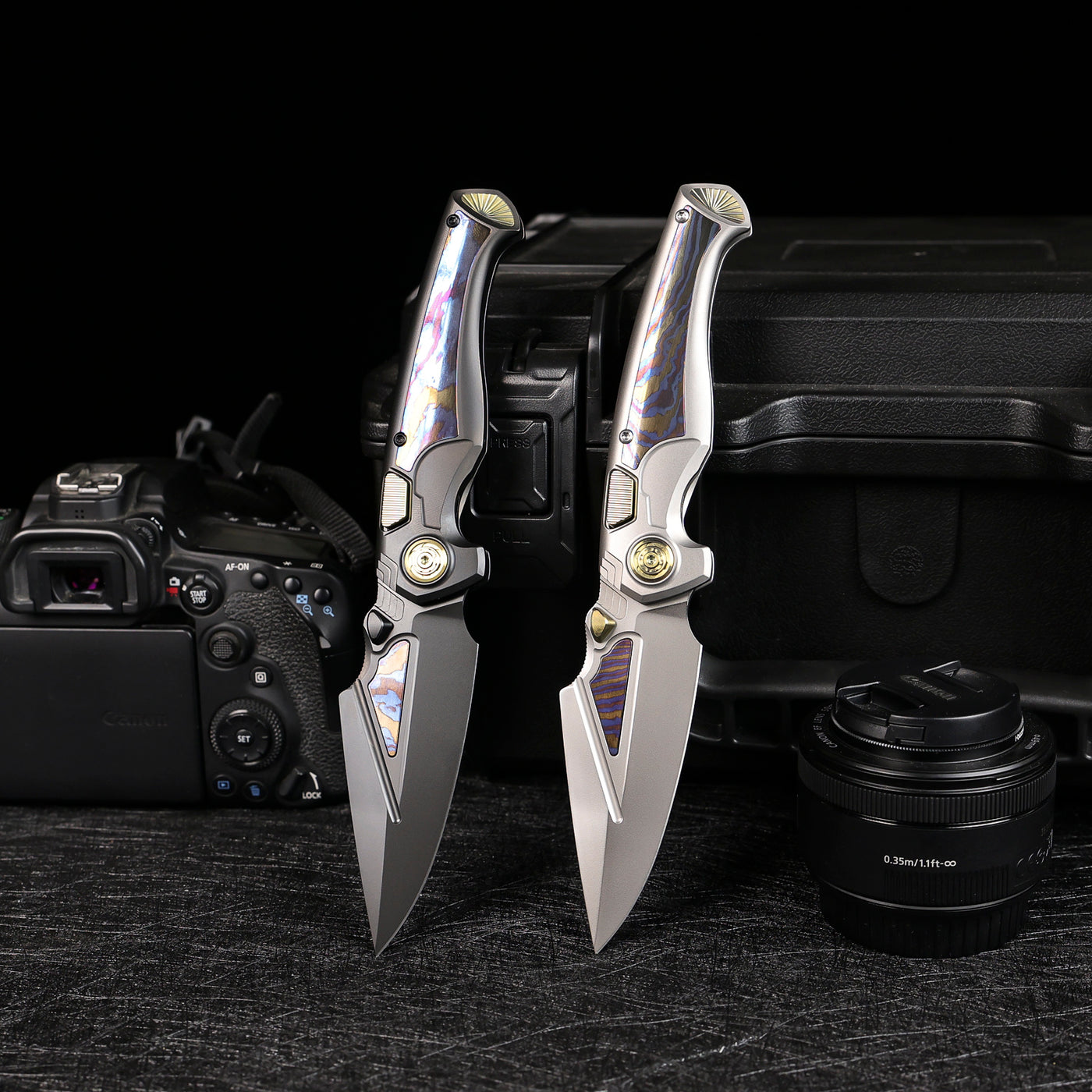 Remette SCPT-B RT-Scepter (M390, Drop Point, DLC, Titanium Timascus, B ...