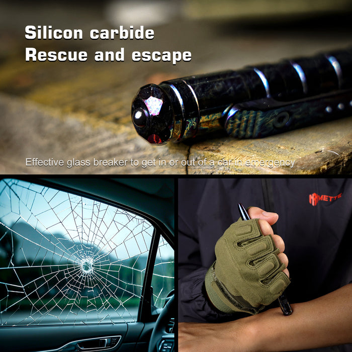 REMETTE RT-TP1L Tactical Slide Click Pen (Titanium, Entropic Anodized, Glassbreaker) Tactical Pen