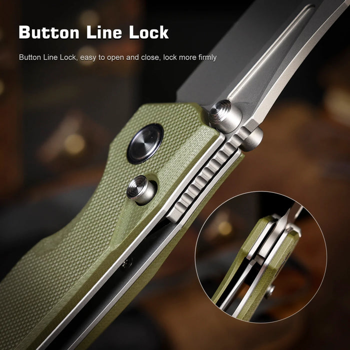 REMETTE RNGD2 RT-Rhino (D2, Drop Point, Sandblasted, G10, OD Green) Pocket Knife