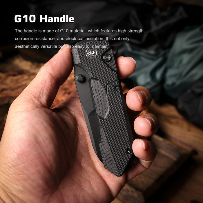 REMETTE RTCO-GB Cosmic (14C28N, Drop Point, Titanium Plating, G10, Black) Pocket Knife