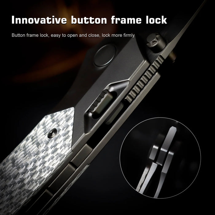 Remette RTPT-BD RT-Meteor (M390, Drop Point, DLC, Titanium) Pocket Knife