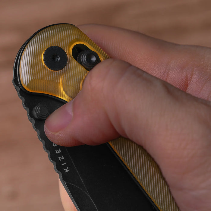 Kizer V3790A1 Buddy II (AEB-L, PVD Coating, Stonewashed, PEI, Drop Point) Pocket Knife