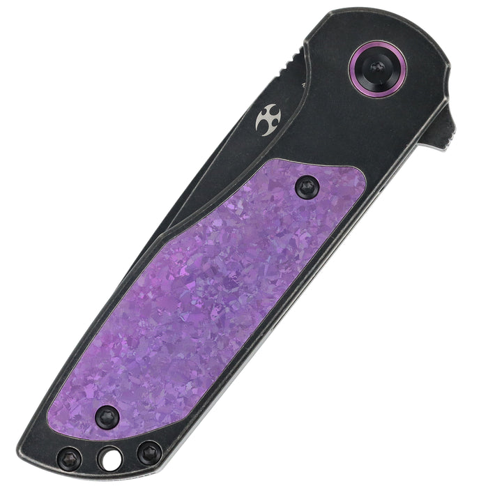 Kansept K2055A3 Ptarmigan (CPM S35VN, Drop Point, Blackwash, Blackwash Titanium, Purple Crystallized Titanium) Pocket Knife