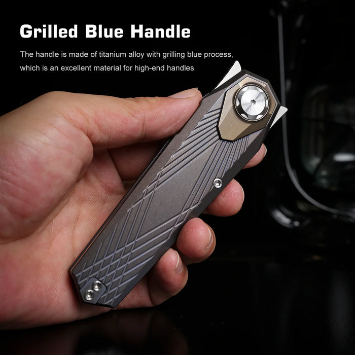 Remette RTIP-G RT-Infinite Power (M390, Bead Blasted, Dagger, Titanium) Pocket Knife