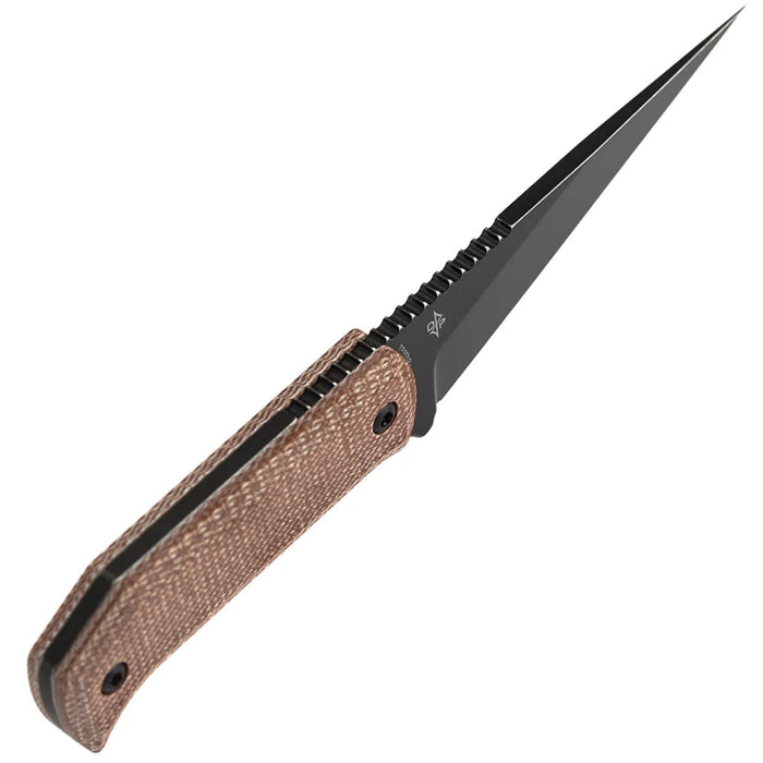 Tenable G020A2 ToothPik (14C28N, Modified Kiridashi, Blackwash, Brown Micarta) Fixed Blade Knife