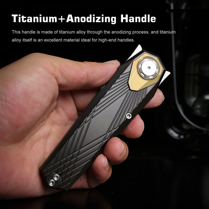 Remette RTIP-A RT-Infinite Power (M390, Dagger, Satin, Titanium) Pocket Knife