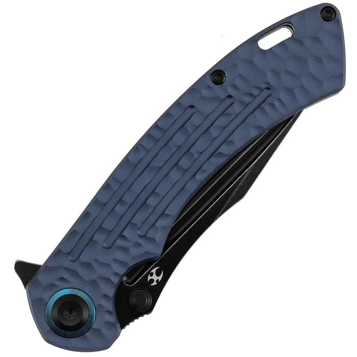 Kansept K1032A6 Pretatout (CPM S35VN, Drop Point, Blackwash, Purple Aluminum with Rock Texture) Folding Knife