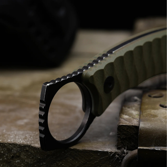 Kizer 1115A1 Billy Bones (AEB-L, Drop Point, Black PVD, Stonewashed, G10) Fixed Blade Knife
