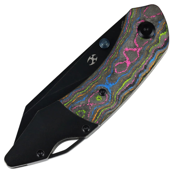 Kansept K1151A3 K9 (CPM S35VN, Modified Wharncliffe, Blackwash, 80S Camo Carbon & Blackwash Titanium) Folding Knife