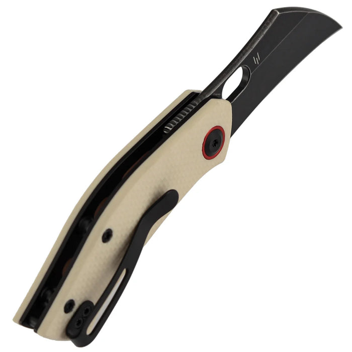 Tenable B2087A2 Osprey (Nitro-V, Recurved Hawkbill, Blackwash, Ivory White G10) Pocket Knife