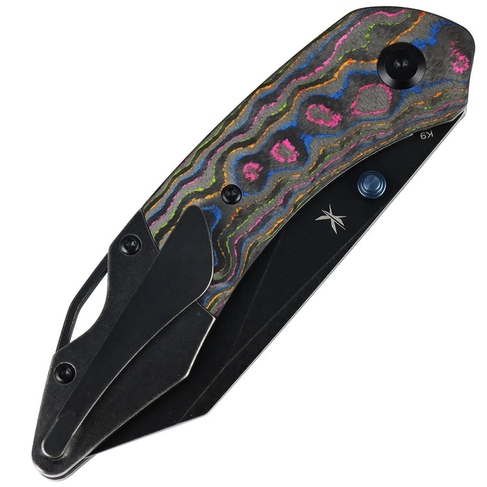 Kansept K1151A3 K9 (CPM S35VN, Modified Wharncliffe, Blackwash, 80S Camo Carbon & Blackwash Titanium) Folding Knife