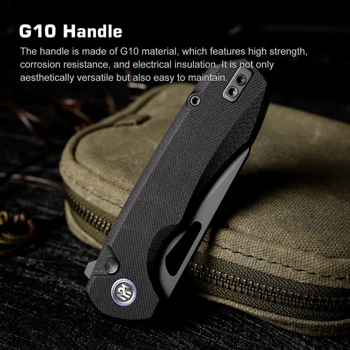 Remette RTCMLA RT-Camel (14C28N, Sheepsfoot, Titanium Plated, G10, Button Liner Lock) Folding Pocket Knife