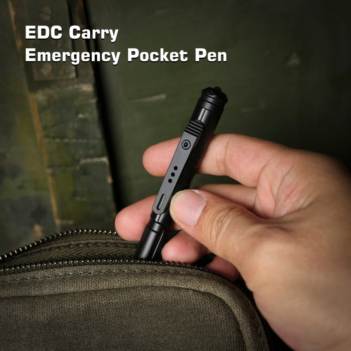 REMETTE RT-TP1E Tactical Slide Click Pen (Black Titanium, Glassbreaker) Tactical Pen