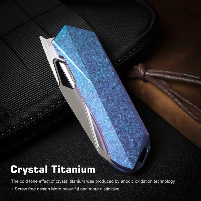 Remette RTWP-IB Woodpecker (M390, Reverse Tanto, Satin, Titanium) Pocket Knife