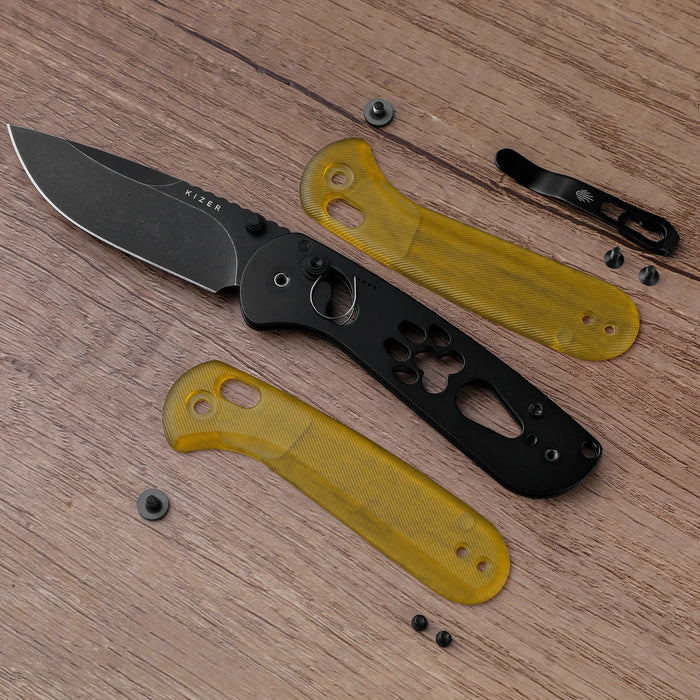 Kizer V3790A1 Buddy II (AEB-L, PVD Coating, Stonewashed, PEI, Drop Point) Pocket Knife