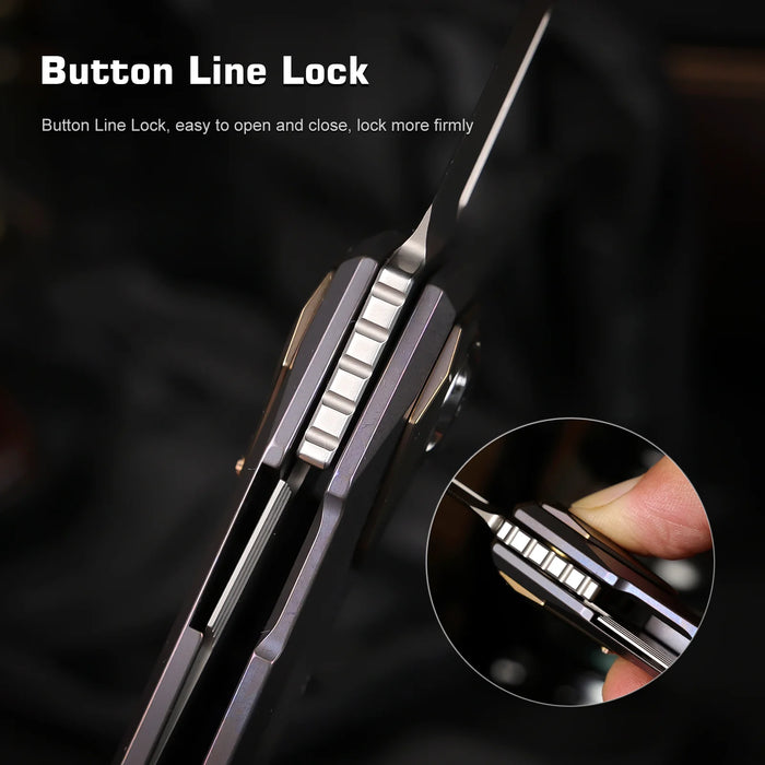 Remette RTIP-G RT-Infinite Power (M390, Bead Blasted, Dagger, Titanium) Pocket Knife