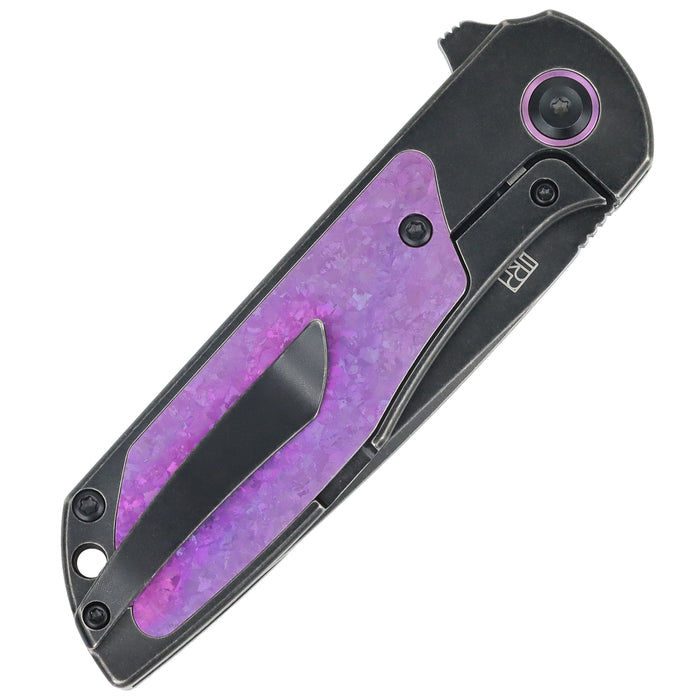 Kansept K2055A3 Ptarmigan (CPM S35VN, Drop Point, Blackwash, Blackwash Titanium, Purple Crystallized Titanium) Pocket Knife