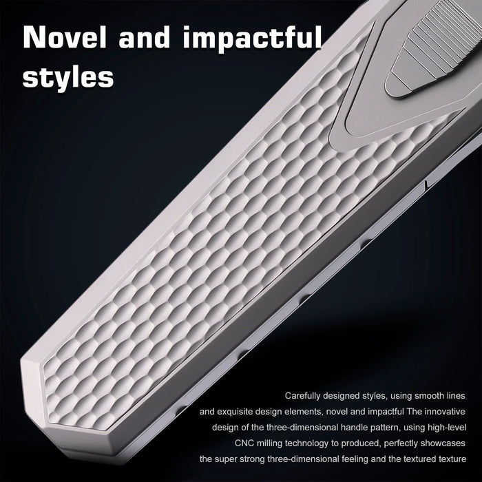 Remette ZL101A1 RT-Swordfish (M390, Tanto, Pearlescent, Titanium, Ceramic Sandblasting) Gravity Knife