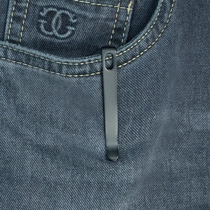 Kubey KU331S Thalia (14C28N, Drop Point, Blackwash, Black G10) Front Flipper EDC Pocket Folding Knife