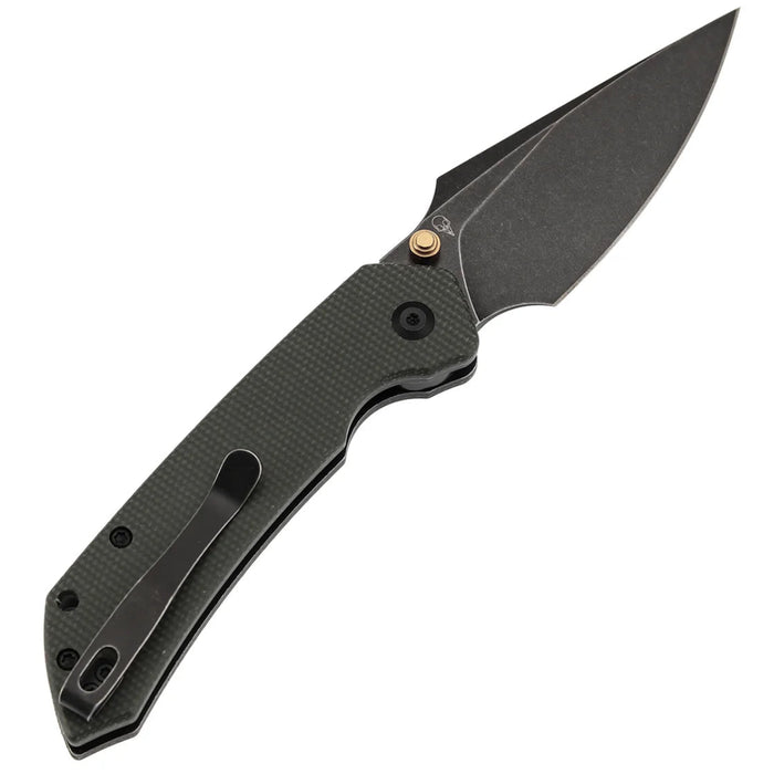 Tenable B1034H4 Fenrir (Nitro-V, Harpoon, Blackwashed, Green Micarta) Folding Knife