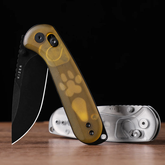 Kizer V3790A1 Buddy II (AEB-L, PVD Coating, Stonewashed, PEI, Drop Point) Pocket Knife