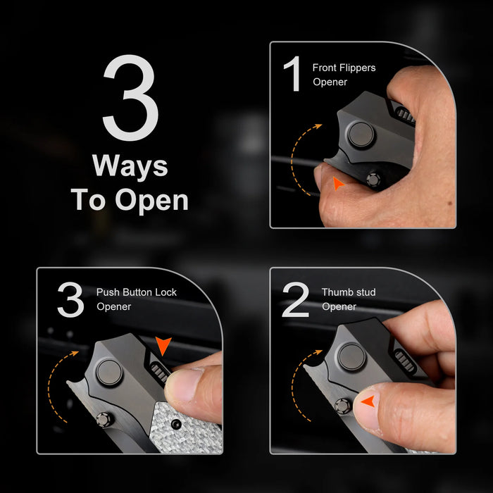 Remette RTPT-BD RT-Meteor (M390, Drop Point, DLC, Titanium) Pocket Knife