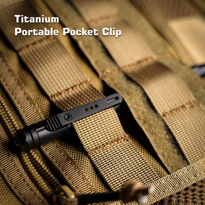REMETTE RT-TP1E Tactical Slide Click Pen (Black Titanium, Glassbreaker) Tactical Pen