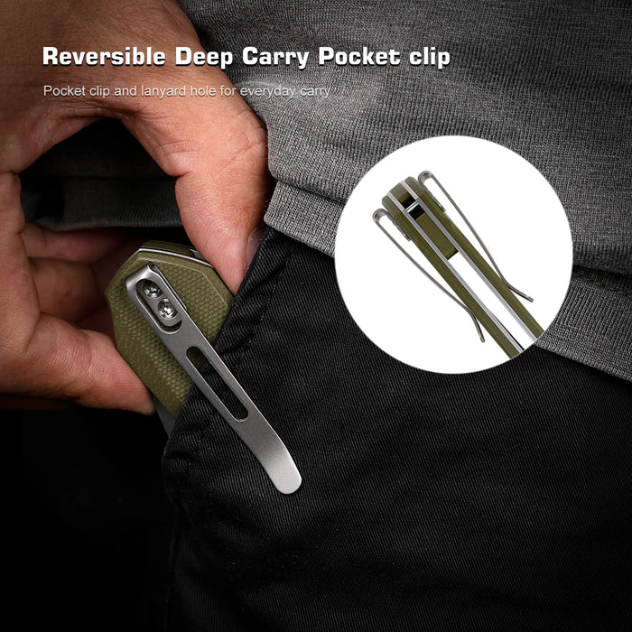 REMETTE RNGD2 RT-Rhino (D2, Drop Point, Sandblasted, G10, OD Green) Pocket Knife