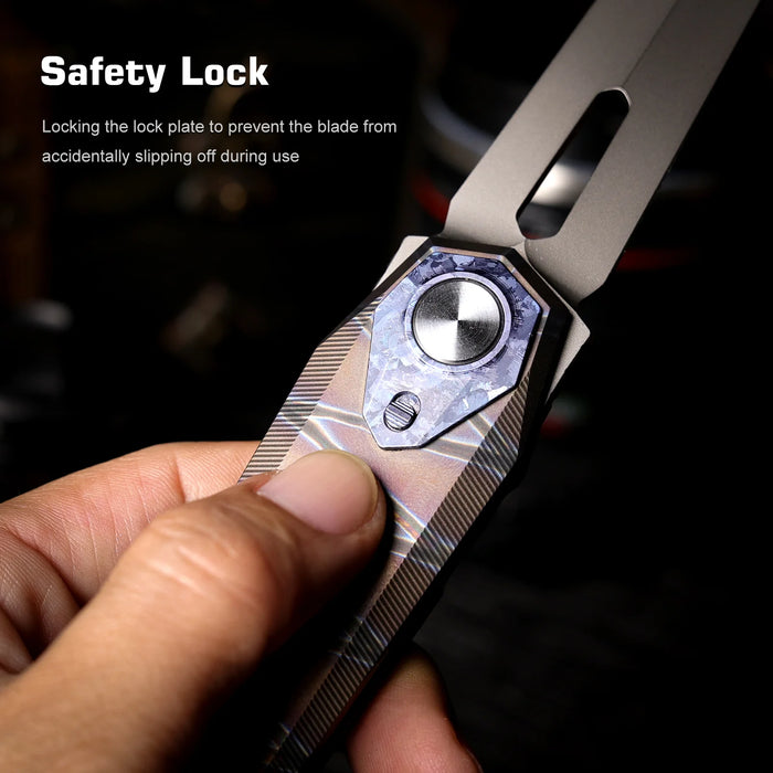 REMETTE RTIP-C RT-Infinite Power (M390, Dagger, Pearlescent, Crystalized Titanium) Pocket Knife