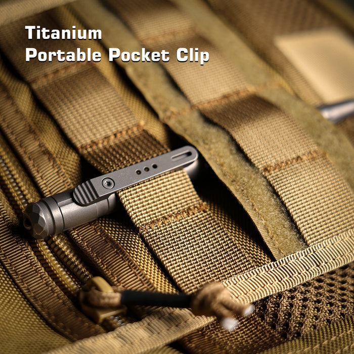 REMETTE RT-TP1B Tactical Slide Click Pen (Dark Gray Titanium, Glassbreaker) Tactical Pen