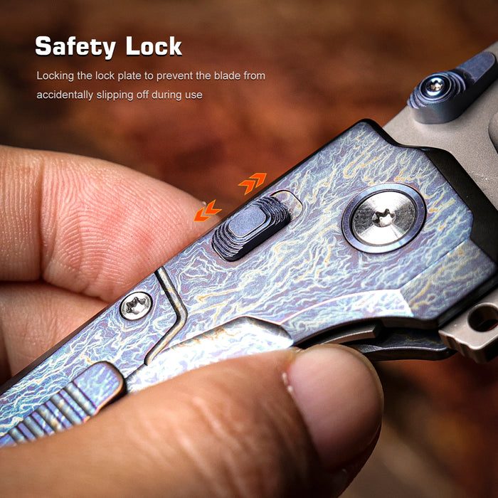 Remette RTCO-TC Cosmic (M390, Drop Point, Bead Blasted, Titanium, Button Liner Lock) Pocket Knife