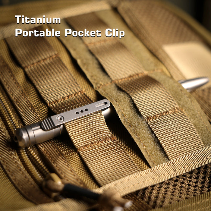 REMETTE RT-TP1A Tactical Slide Click Pen (Gray Titanium, Glassbreaker) Tactical Pen