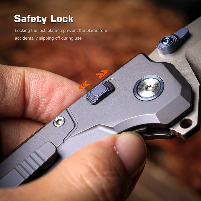 Remette RTCO-TB Cosmic (M390, Drop Point, Bead Blasted, Titanium, Button Liner Lock) Pocket Knife