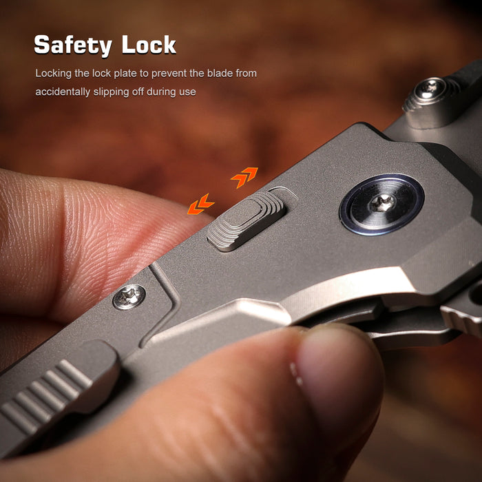 Remette RTCO-TT Cosmic (M390, Drop Point, Bead Blasted, Titanium, Button Liner Lock) Pocket Knife