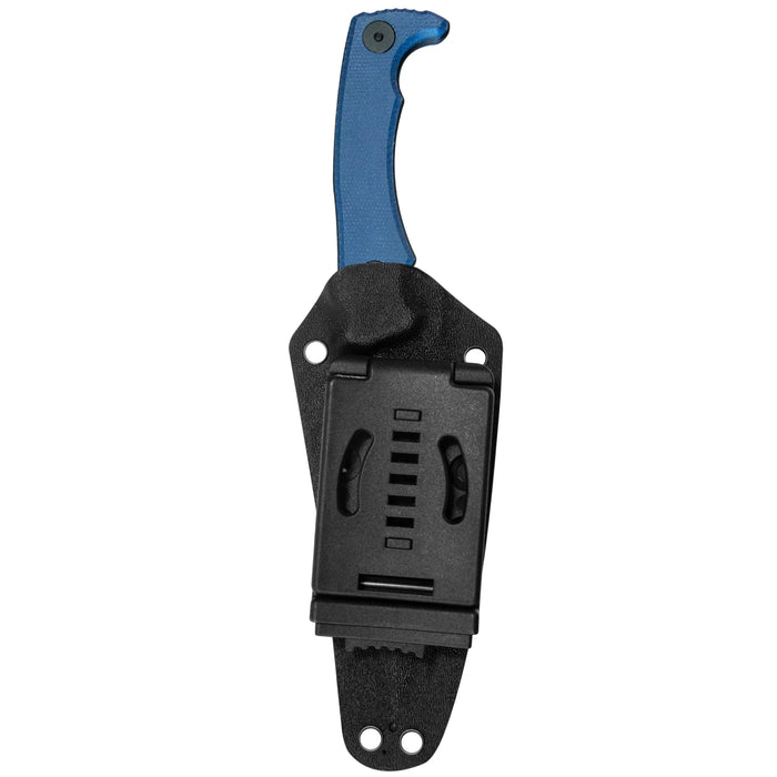 Kubey KU477D Sicarii (14C28N, Skinner, Blackwash, Blue Micarta) Fixed Blade Knife