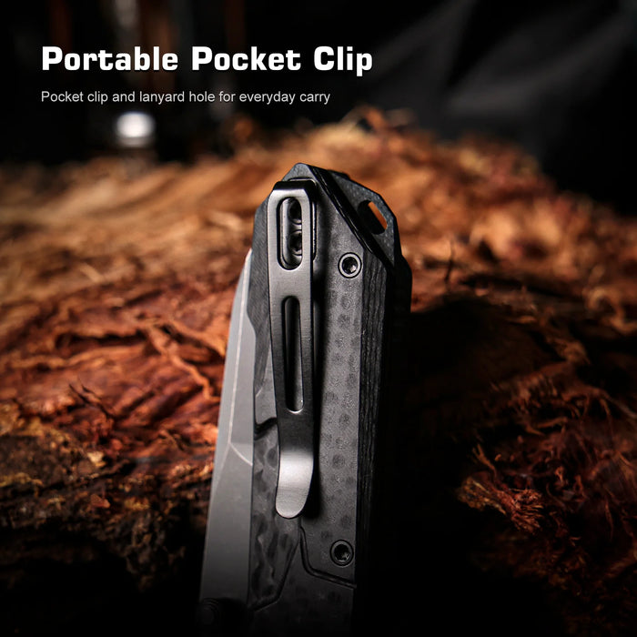 REMETTE RTCO-GC Cosmic (14C28N, Drop Point, Titanium Coating, Stone Wash, G10, Black) Pocket Knife