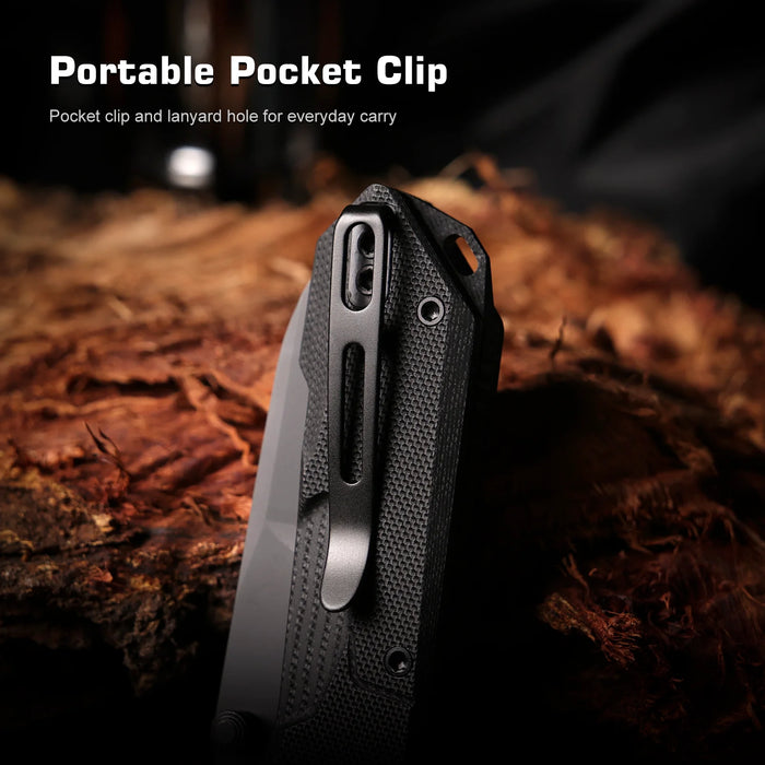 REMETTE RTCO-GB Cosmic (14C28N, Drop Point, Titanium Plating, G10, Black) Pocket Knife