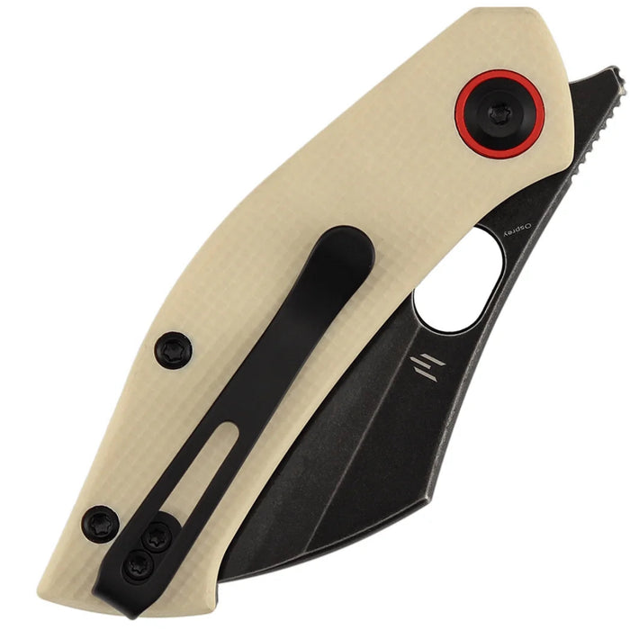 Tenable B2087A2 Osprey (Nitro-V, Recurved Hawkbill, Blackwash, Ivory White G10) Pocket Knife