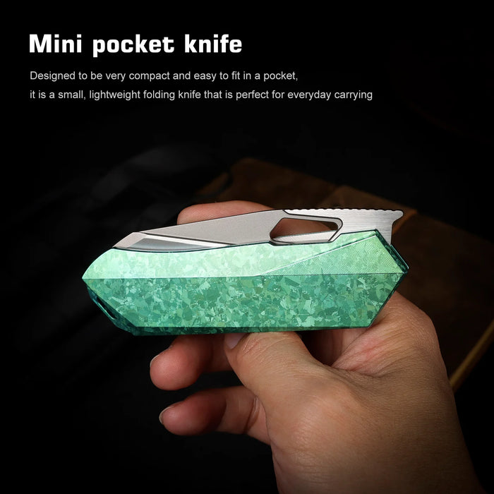 Remette RTWP-IG Woodpecker (M390, Reverse Tanto, Satin, Titanium) Pocket Knife