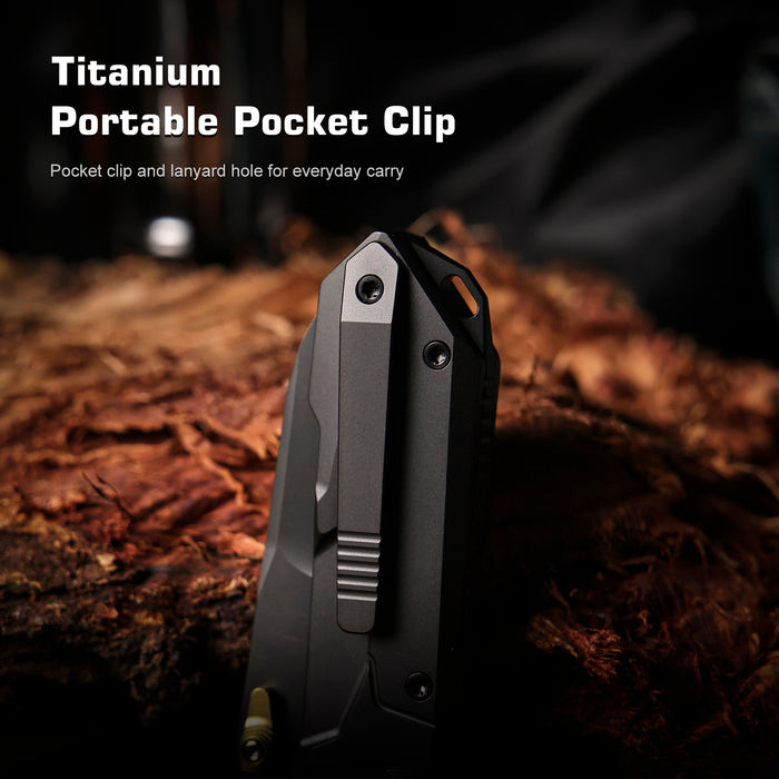 Remette RTCO-TH Cosmic (M390, Drop Point, DLC, Titanium, Button Liner Lock) Pocket Knife