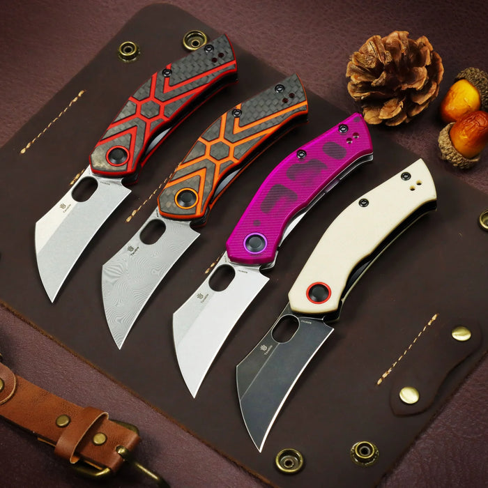 Tenable B2087A3 Osprey (Nitro-V, Recurved Hawkbill, Stonewashed, Twill Carbon Fiber & Red G10) Pocket Knife
