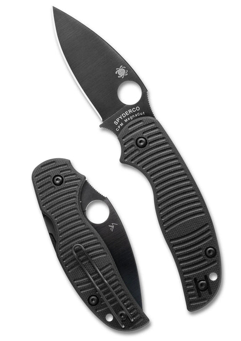 Spyderco C123GPBKMCBK Sage 5 Salt (CPM MagnaCut, Leaf, Black G10, Compression Lock) Pocket Knife