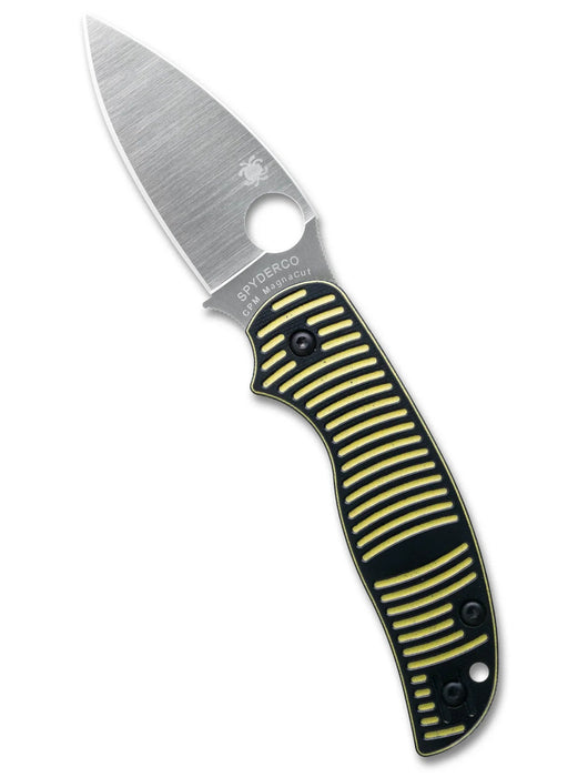 Spyderco C123GPBKYLMC Sage 5 Salt (CPM MagnaCut, Leaf, Satin, Black/Yellow G10, Compression Lock) Pocket Knife