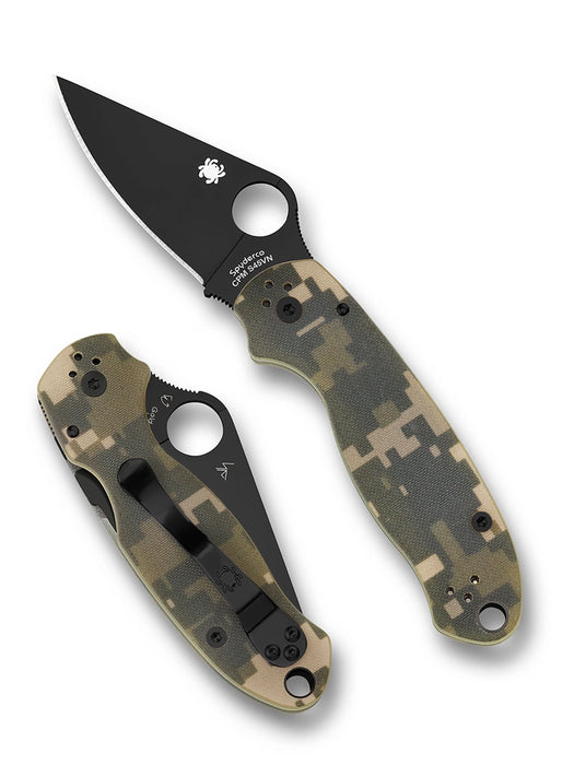 Spyderco C223GPCMOBK Para 3 (CPM S45VN, Clip Point, DLC, Black G10, Compression Lock) Pocket Knife