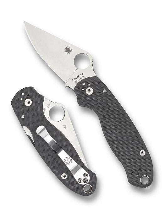 Spyderco C223GPDGY Para 3 (Maxamet, Clip Point, Satin, Gray G10, Compression Lock) Pocket Knife